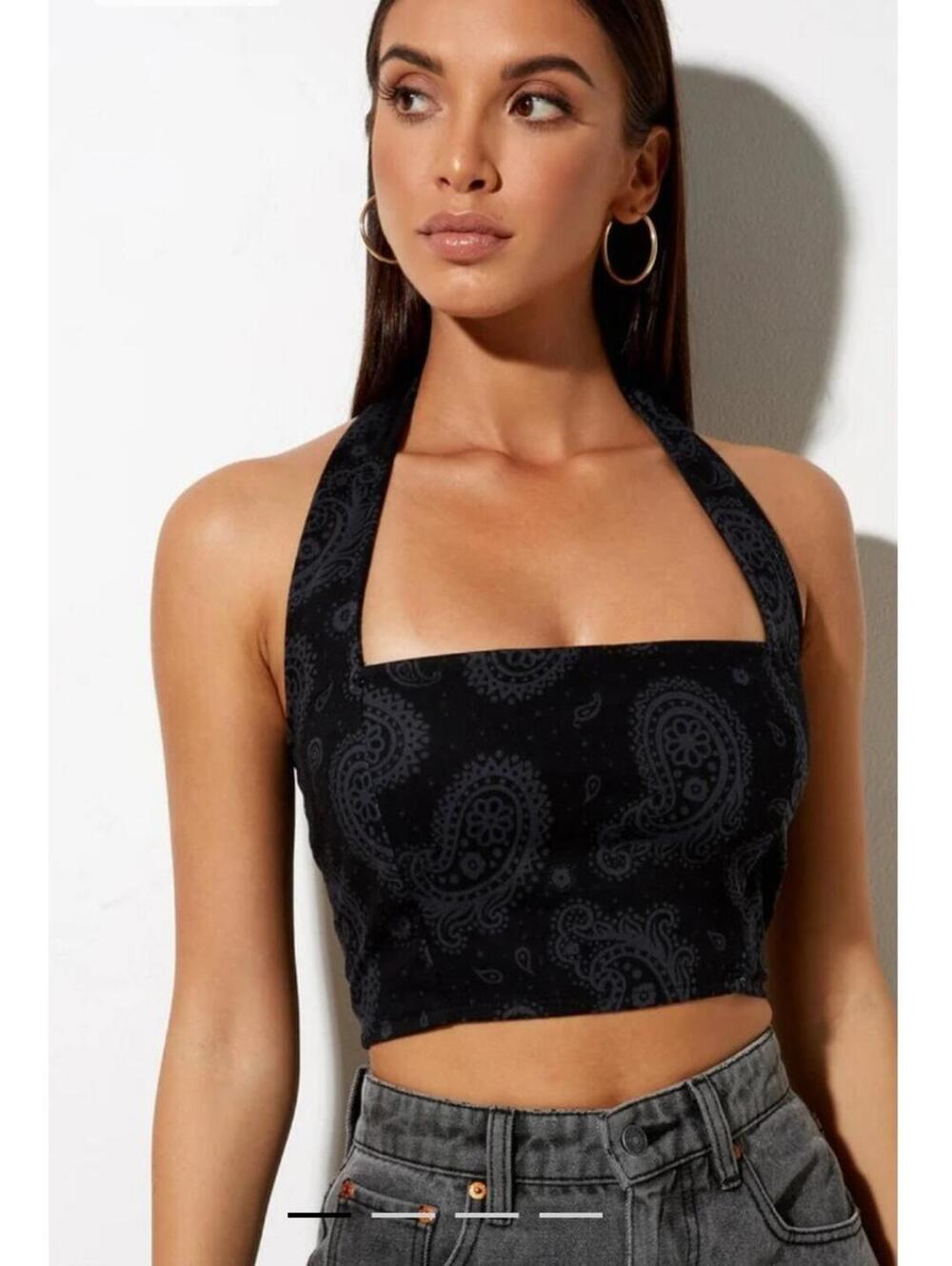 Paisley halter top